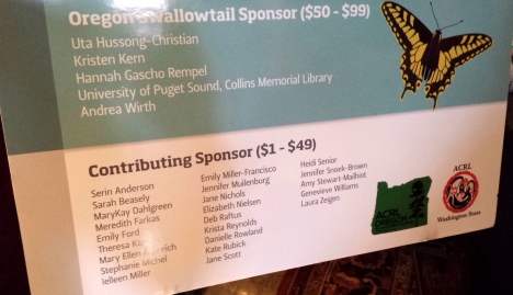 Detail of ACRL 2015 Leaders' reception donors sign