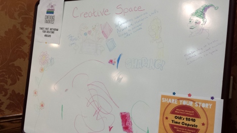 Creative Space whiteboard, OLA 2015